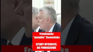 SZTABY WYBORCZE ZAMIAST POWODZIOWYCH  freudowska quotPOMYŁKAquot Siemoniaka na posiedzeniu rządu [upl. by Butterfield]