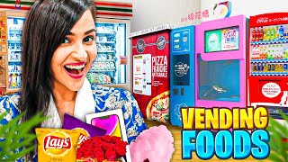 Living on VENDING MACHINE Foods for a DAY 😲 [upl. by Llywellyn517]