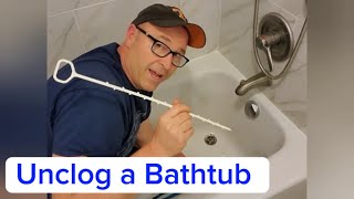 How to Unclog a Bathtub Drain [upl. by Akinit303]