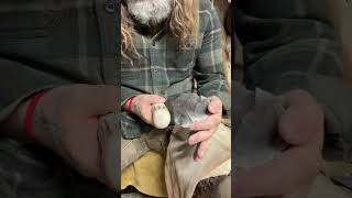 Moose Billet Work  Slow Motion bushcraft donnydust survival flintknapping [upl. by Nnylamme]