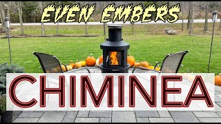 Even Embers Chiminea Outdoor Pellet Fireplace Review [upl. by Aytak]