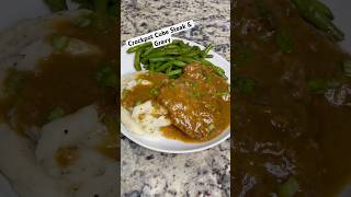 Cube Steak amp Gravy  Crockpot Cube Steak  Crockpot Recipes  Slow Cooker Recipes  Smothered Steak [upl. by Shippee]