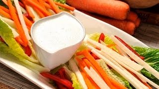 Crudités con aderezo de yogur [upl. by Maxie372]