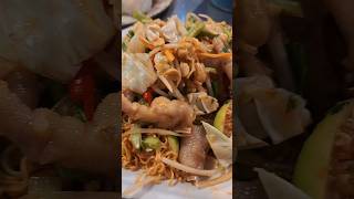 Papaya salad with chicken feet food streetmarket [upl. by Santos]