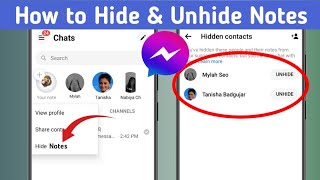 How To Hide amp Unhide Notes On Messenger [upl. by Ender53]