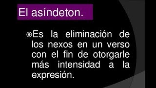 Asíndeton Ejemplo Gráfico  Figuras retoricas [upl. by Harolda]