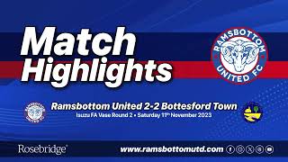 MATCH HIGHLIGHTS  RAMSBOTTOM UNITED 22 BOTTESFORD TOWN [upl. by Mccarthy]