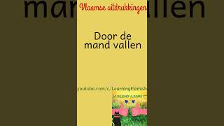 Door de mand vallen Vlaamse uitdrukkingen vlaams nederlands [upl. by Eelarat]