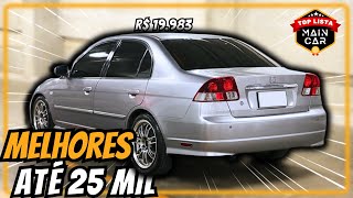 5 MELHORES CARROS até 25 mil  Baratos Bonitos e Confiáveis🔥 [upl. by Okemak581]