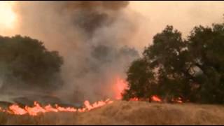 Raw So Calif Fire Threatens Dozens of Homes [upl. by Eceinwahs]