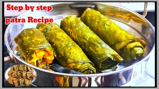 Patra Recipe Step by Step  गुजराती पातरा बनाने की आसान विधि  Alu vadi Recipe  By Mummy Ka Swaad [upl. by Creamer]