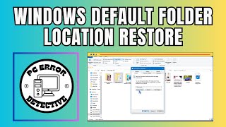 How to Restore Default Folder Location on Windows [upl. by Mloc]