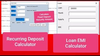 Calculator using Excel VBA UserForm  Loan EMI  Fixed Deposit  recurring deposit [upl. by Alard]