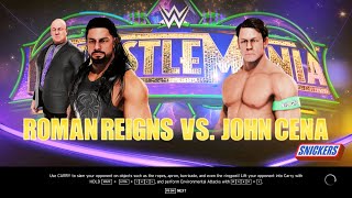 John Cena challenge Roman Reigns in Wrestlemania  John Cena VS ROMAN REIGNS WRESTLEMANIA WWE 2K20 [upl. by Merete]