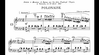 Chopin  Polonaise No13 B5 Opposth in A flat major Biret [upl. by Nilekcaj]