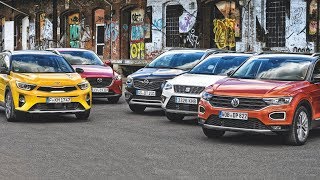 Kia Stonic vs Mazda CX3 vs Opel Crossland X vs Seat Arona vs Volkswagen TRoc [upl. by Cornelie60]