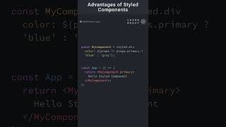 Advantages of Styled Components in React coding programming frontend reactnative react [upl. by Idalia]