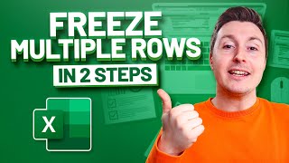 HOW TO FREEZE MULTIPLE ROWS AND COLUMNS EASY 2STEP METHOD [upl. by Spurgeon]