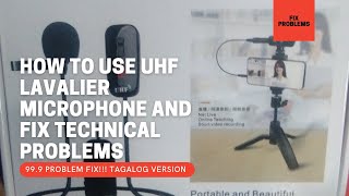 HOW TO USE UHF WIRELESS MICROPHONE AND FIX NOT WORKING [upl. by Ylera766]