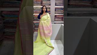 Organic Original Linen Saree  linensaree purelinensarees puresarees linen trendingshorts [upl. by Alaecim]