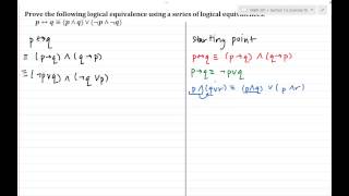 Proving logical equivalence involving the biconditional [upl. by Estey]