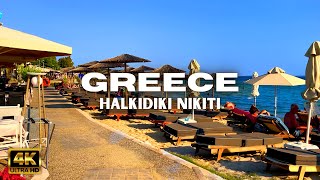 4K Beach Walk in Greece  NIKITI  Sithonia  Halkidiki  Travel Greece 2023 [upl. by Felizio]