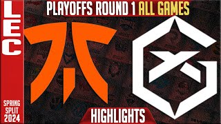 FNC vs GX Highlights ALL GAMES  LEC Spring Playoffs 2024 Upper R1  Fnatic vs GiantX [upl. by Also723]