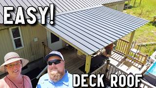 Adding a Roof to our Mobile Home Deck [upl. by Sirac]