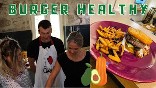 RECETTE BURGER BUTTERNUT AVEC SES FRITES HEALTHY [upl. by Labanna499]