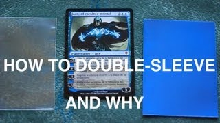 How To DoubleSleeve Your Magic The Gathering Cards AND WHY MTG [upl. by Aratas]