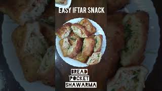 easy Iftar special ramadan snack bread pocket shawarma 2022  easy bread chicken recipes Malayalam [upl. by Nohsad]