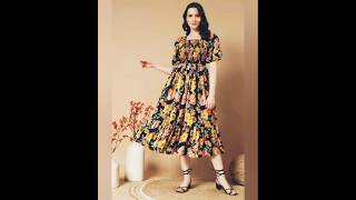 Multicolor Printed Dress onsnapdealfashiontrendingstylestylingtrendshortoutfitshortslook [upl. by Maribelle511]