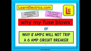 WHY MY FUSE BLOWS AND WHY 8 AMPS WILL NOT TRIP A 6 AMP CIRCUIT BREAKER [upl. by Maro]