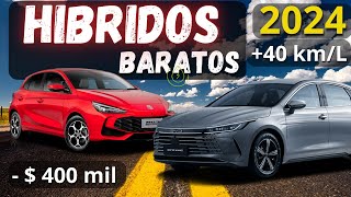 Los 9 AUTOS HIBRIDOS más BARATOS en México 2024  2025 [upl. by Esme]