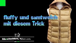 Mit diesem Trick wird alles fluffy und samtweich Daunenjacken und Westen mit Daune DIY [upl. by Odraude91]