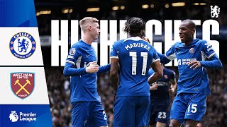 Chelsea 50 West Ham  HIGHLIGHTS  Jackson scores a double to seal the win  Premier League 2324 [upl. by Nealon]