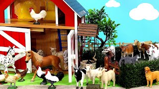 Farm Country Dioramas and Animal Figurines in a Barn [upl. by Sandell]