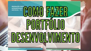 COMO FAZER PORTFÓLIO DESENVOLVIMENTO [upl. by Nivram]