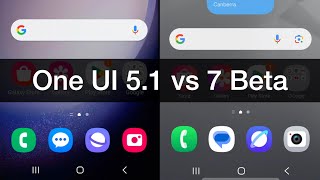 Samsung One UI 51 vs 7 Beta UIs [upl. by Britteny]