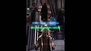 Knightfall Vader VS Mace Windu  Battle starwars shorts [upl. by Ihn51]