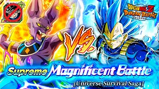 DOOODGE Legendary Existence VS Blue Evolution Vegeta Supreme Magnificent Battle DBZ Dokkan Battle [upl. by Leeanne563]