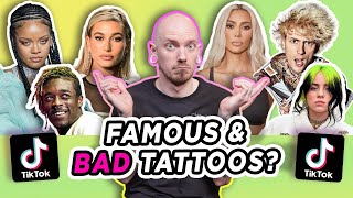 CELEBRITY TIKTOK TATTOOS  Tattoo Critiques  Pony Lawson [upl. by Karil]