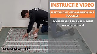 Decochip elektrische vloerverwarming zelf aanleggen  Vloerverwarmingsmatten onder tegelvloer [upl. by Euqenimod]