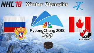 Winter Olympics 2018  Russia vs Canada  Semifinal  NHL 18 [upl. by Chun]