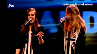 Junior Songfestival  Serena amp Amy  We are the Music  Finale Auditie 2012 [upl. by Nelra]