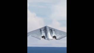 B2 bomber conducts takeoff training on an aircraft carrier b2bomber militaryfans airforce [upl. by Collayer]