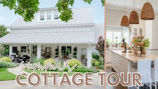 SUMMER COTTAGE HOME TOUR  Patio amp Summer Decor Ideas with Vintage Home Designs  FARMHOUSE LIVING [upl. by Katya]