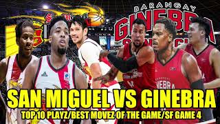 SAN MIGUEL VS GINEBRA SEMIFINALS GAME 4TOP 10 PLAYZBEST MOVEZ OF THE GAME viralvideo pbaupdates [upl. by Jahncke]