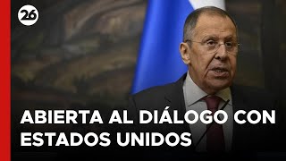 Lavrov afirma que Rusia está abierta a dialogar con EEUU y la Unión Europea [upl. by Nylauqcaj]