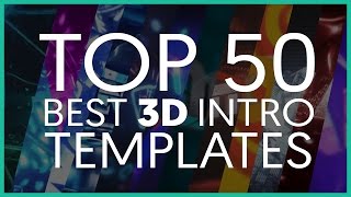 TOP 50 BEST 3D INTRO TEMPLATES Cinema 4D [upl. by Ateerys]